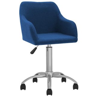 Drejelig spisebordsstol stof blå