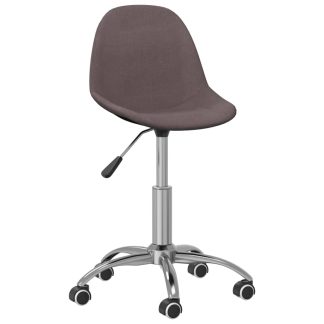 Drejelig spisebordsstol stof gråbrun