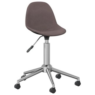 Drejelig spisebordsstol stof gråbrun