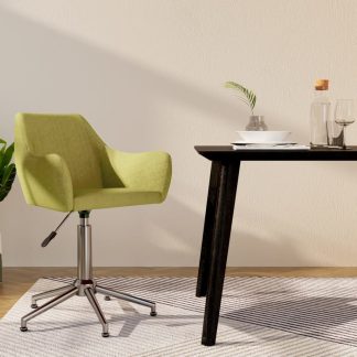 Drejelig spisebordsstol stof grøn