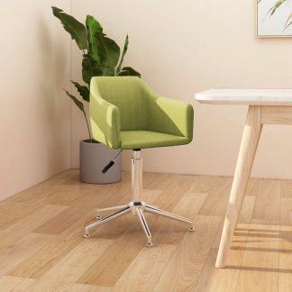 Drejelig spisebordsstol stof grøn