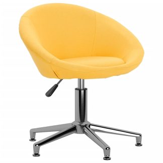 Drejelig spisebordsstol stof gul