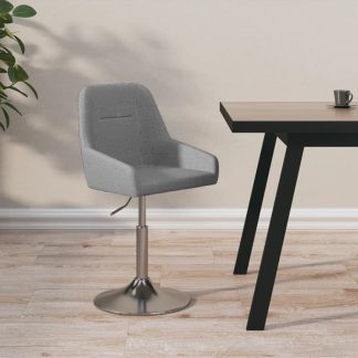 Drejelig spisebordsstol stof mørkegrå
