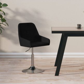 Drejelig spisebordsstol stof sort