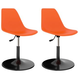 Drejelige spisebordsstole 2 stk. PP orange