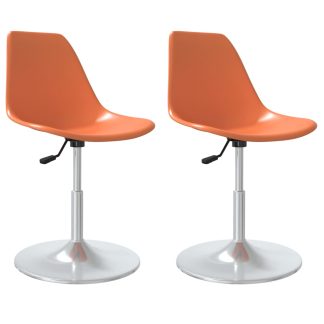 Drejelige spisebordsstole 2 stk. PP orange