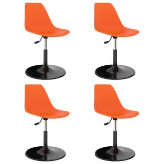 Drejelige spisebordsstole 4 stk. PP orange