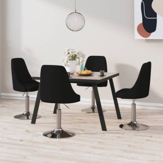 Drejelige spisebordsstole 4 stk. stof sort