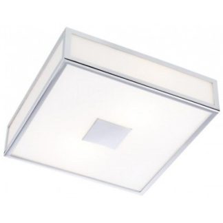 EGO Badeværelseslampe i metal og glas 28 x 28 cm 2 x E27 - Krom/Hvid