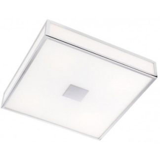 EGO Badeværelseslampe i metal og glas 38 x 38 cm 4 x E27 - Krom/Hvid