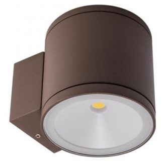 ETA Væglampe i aluminium og glas H8,6 cm 1 x 6W COB LED - Mat mørkebrun
