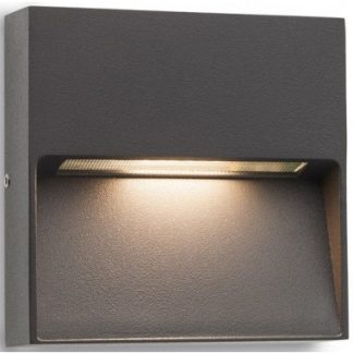 EVEN Væglampe i aluminium B10 cm 1 x 3W SMD LED - Mat mørkegrå