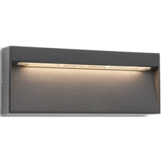 EVEN Væglampe i aluminium B20 cm 1 x 6W SMD LED - Mat mørkegrå