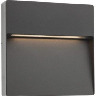 EVEN Væglampe i aluminium B21,5 cm 1 x 9W SMD LED - Mat mørkegrå