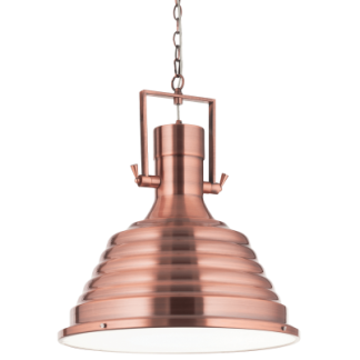 FISHERMAN Loftlampe i metal Ø48,5 cm 1 x E27 - Antik kobber
