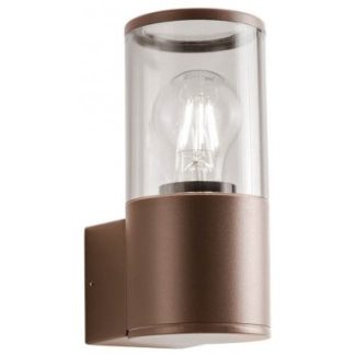 FRED Væglampe i aluminium og polycarbonat H20,2 cm 1 x E27 - Mat mørkebrun