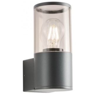 FRED Væglampe i aluminium og polycarbonat H20,2 cm 1 x E27 - Mat mørkegrå