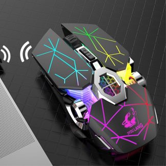 FREE WOLF - Trådløs 2.4Gh mekanisk Gaming mus - 7 LED backlight farver - Star sort