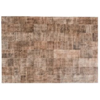 FUHRHOME Ankara tæppe, håndlavet, ægte læder (240x170 cm)