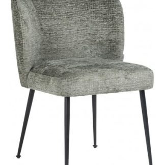 Fallon spisebordsstol i polyester H84 cm - Sort/Grågrøn