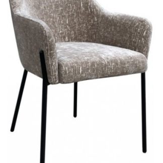 Fay spisebordsstol i metal og polyester H79 cm - Sort/Sandgrå