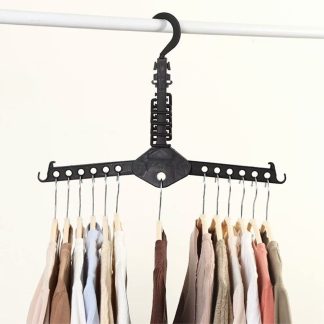 Foldelig Magic hanger tøjstativ til garderobeskab - Plads til 13 bøjler - Sort