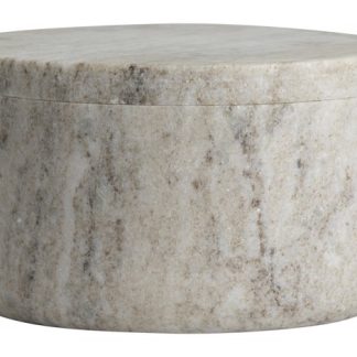 GRINA marmor krukke med låg - Brun - Medium fra Nordal