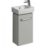 Geberit Renova compact vaskeskab 348x252x604mm 1låge blankpoleret lysgrå