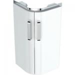 Geberit Renova compact vaskeskab 425x330x604mm 2låger blankpoleret hvid