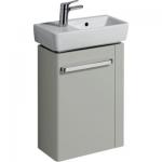 Geberit Renova compact vaskeskab 448x252x604mm 1låge/håndkl.holder th blankpoleret