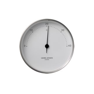 Georg Jensen Koppel termometer 10 cm stål/hvid