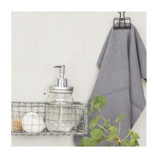 Håndklæde "Mynte" mørkegrå strikket - Ib Laursen - 40x60