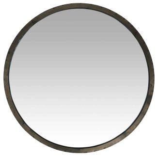 IB LAURSEN vægspejl - glas/grå spejlglas/metal, rund (Ø60)