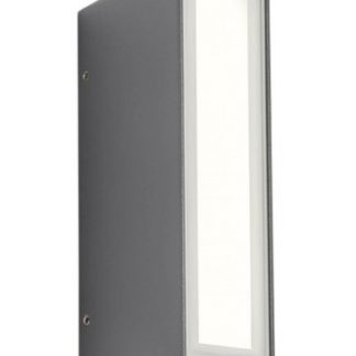 IVAR Up-Down Væglampe i aluminium og glas H16,5 cm 1 x 8W SMD LED - Mat mørkegrå