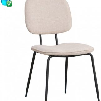 Ivar Spisebordsstol i genanvendt polyester H83 cm - Sort/Beige