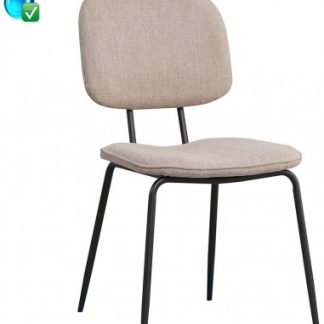 Ivar Spisebordsstol i genanvendt polyester H83 cm - Sort/Taupe