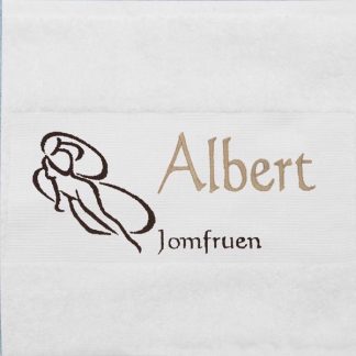 Jomfruen 24/8 - 23/9, håndklæde med navn og stjernetegn 50 x 90 cm.