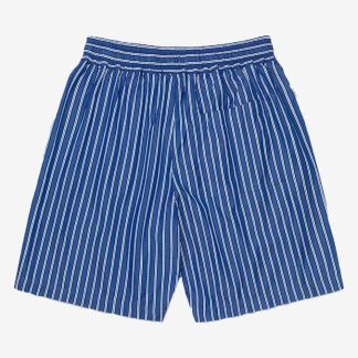 Kamma dobby stripe shorts - Blue stripes - Wood Wood - Blå XS