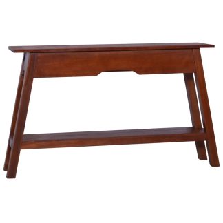 Konsolbord 120x30x75 cm massivt mahognitræ klassisk brun