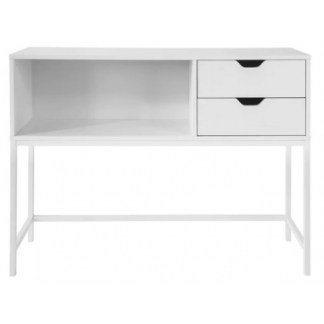 Konsolbord i metal og møbelplade H80 x B110 x D30 cm - Hvid