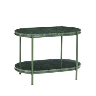 Konsolbord/sofabord i marmor og metal, grøn fra Hübsch