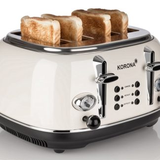Korona 21676 Retro Toaster brødrister beige til 4 skiver 1630W