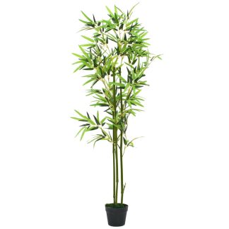 Kunstig bambusplante med krukke 150 cm grøn