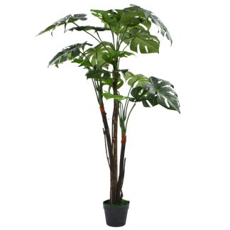 Kunstig monstera-plante med krukke 130 cm grøn