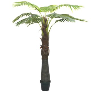 Kunstigt palmetræ med krukke 253 cm grøn