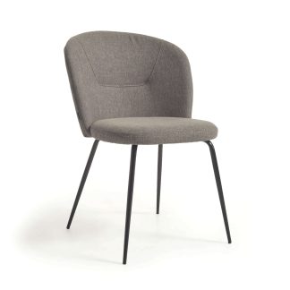 LAFORMA Anoha spisebordsstol - grå stof og sort metal