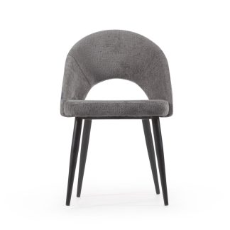 LAFORMA Mael spisebordsstol - grå stof og sort stål