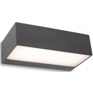 LIMA Væglampe i aluminium og glas B20,7 cm 1 x 9W SMD LED - Mat mørkegrå