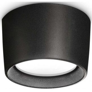 LIVIA Loftlampe i aluminium og polycarbonat Ø16 cm 1 x GX53 - Sort