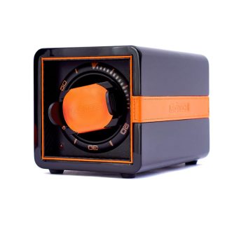 Leanschi WS01 Watchwinder sort/orange til 1 ur